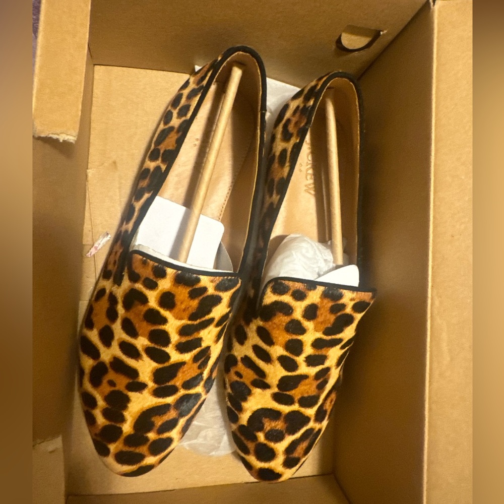 Calf hair smoking loafers